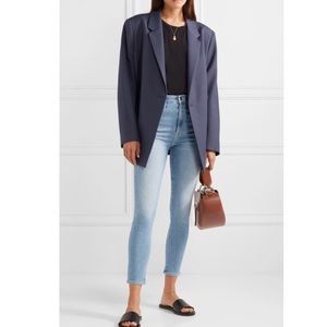 Frame “Ali” high rise crop light wash jean